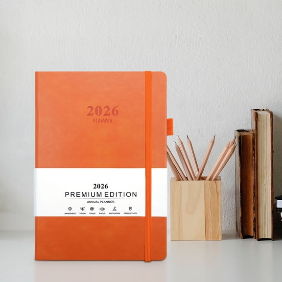 Xuniizn Academic 2026 Planner, Daily, Weekly & Monthly Planner, Journaling Notebooks for Work, Spiral Notebook, Twin-Wire Binding Day and Weekly Agenda for Work, Daily Planner