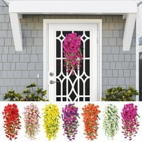 Xuniizn Artificial Flowers, Artificial Flowers for Outdoors, Flower Garland - 29.53inch Realistic Silk Trumpet, Outdoor Faux Plants & Fake Flowers for Party/Wedding/Living Room Decor