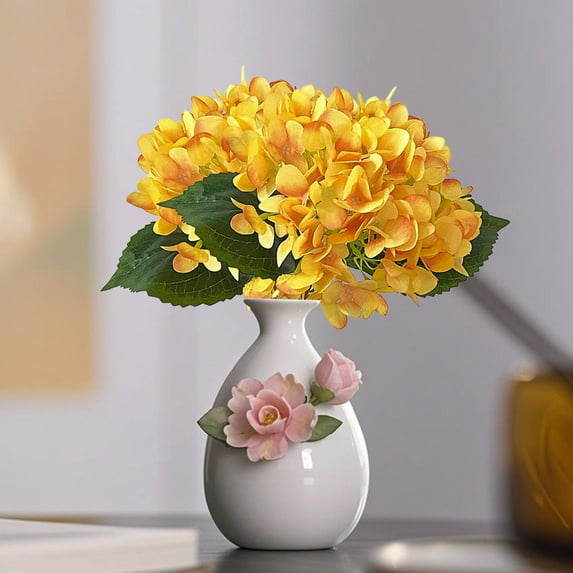 Xuniizn Artificial Flowers, Fake Hydrangea Bouquet UV Resistant Silk Flowers, Lifelike, No Fade, Fake Flowers for Wedding, Party, DIY Tables Centerpiece Decor - Fake Flowers