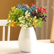 Xuniizn Artificial Flowers Faux Berry, Fake Flowers with Safe and Green, Faux Greenery Fake Outdoor Fack Plants, Artificial Plants Indoor for Room Home Party Wedding Decorative (5 Pack)