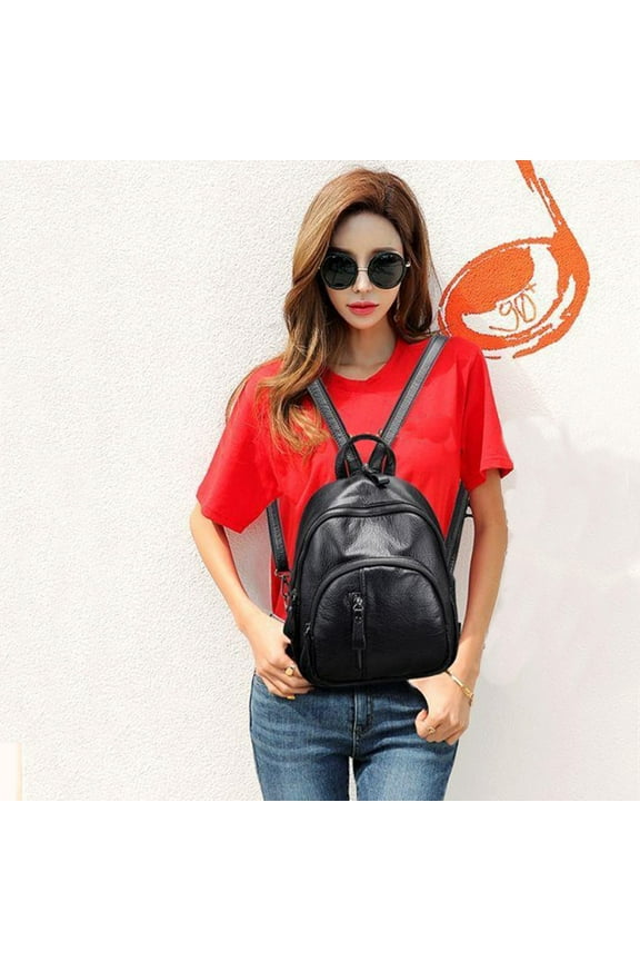 Backpack - Mini Backpack for Women Leather, 4-in-1 Convertible: Backpack, Purse, Shoulder & Crossbody Bag - Portable Tote