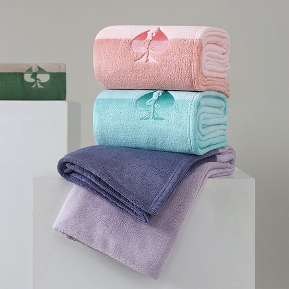 Xuniizn Bath Towel and Wash Cloths Set: 1* Heart Bath Towel 70x140Cm, 100%Polyester, Highly Absorbent & Fade Resistant