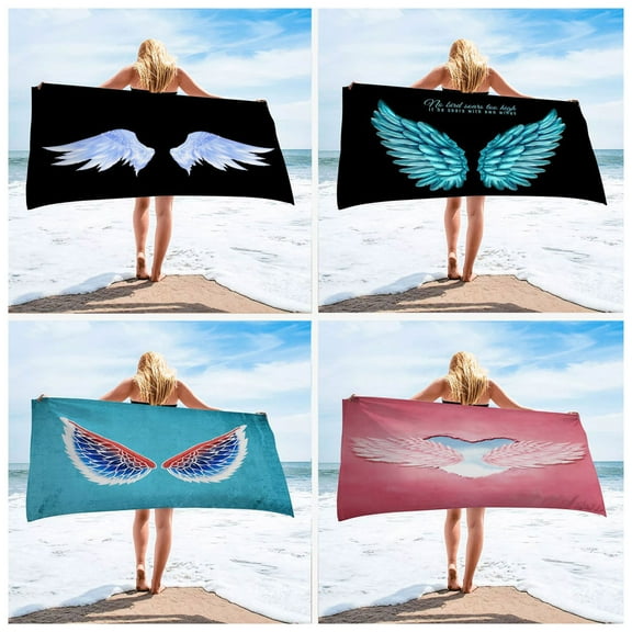 Xuniizn Bath Towel and Wash Cloths Set: 1xBeach Towel, 100%Polyester, Highly Absorbent & Fade Resistant