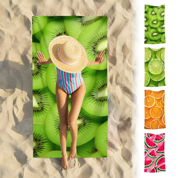 Xuniizn Bath Towel and Wash Cloths Set: 1xBeach Towel, polyester, Highly Absorbent & Fade Resistant