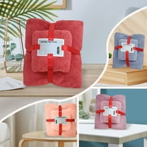 Xuniizn Bath Towel and Wash Cloths Set: 1xHand Towel, 1xBath Towel, 100%Polyester, Highly Absorbent & Fade Resistant