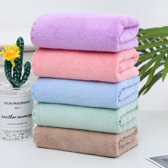 Xuniizn Bath Towel and Wash Cloths Set: 1xHand Towel, polyester, Highly Absorbent & Fade Resistant