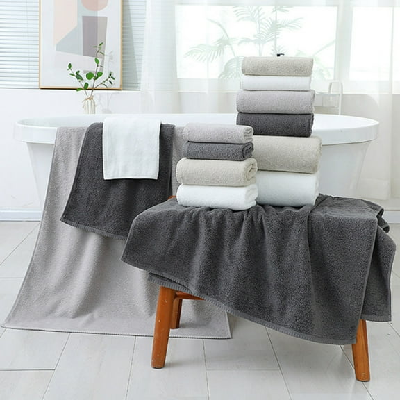 Xuniizn Bath Towel and Wash Cloths Set: 5xcotton Towels, cotton, Highly Absorbent & Fade Resistant
