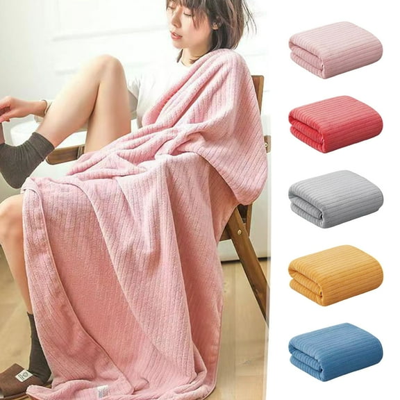 Xuniizn Bath Towel and Wash Cloths Set: Coral Fleece Bath Towel *1, polyester, Highly Absorbent & Fade Resistant