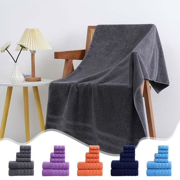 Xuniizn Bath Towel and Wash Cloths Set: Six-Piece Set (2 Square Towels +2 Hand Towels +2 Bath Towels), cotton, Highly Absorbent & Fade Resistant