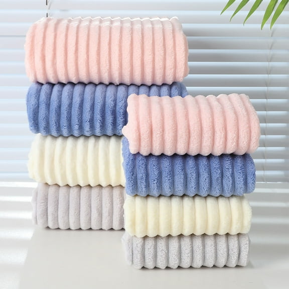 Xuniizn Bath Towel and Wash Cloths Set: x1 Hand Towel,x1 Bath Towel, polyester, Highly Absorbent & Fade Resistant