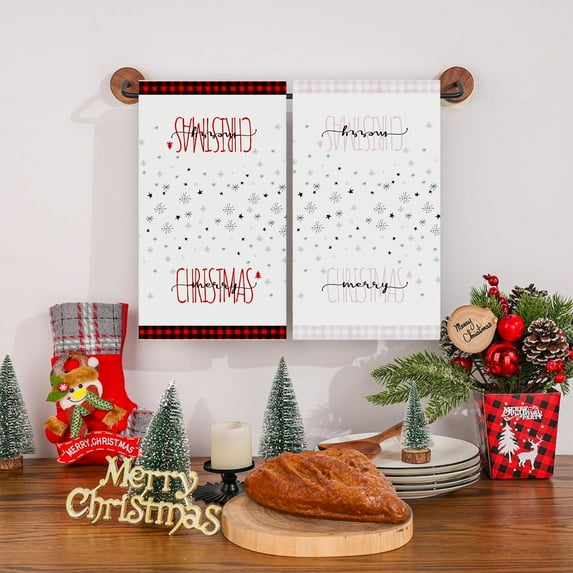 Xuniizn Bath Towels, Christmas Hand Towels for Bathroom, 26x18" Beach Towel for Christmas Decor, Cotton Face Towels for Holiday Gifts, Soft Bathroom Towels, Christmas Decoratives for Home