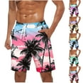 thumbnail image 1 of Xuniizn Beach Shorts for Men Casual Breathable Loose Elastic Drawstring Holiday Pants with Pockets Plus Size Soft Cozy Summer Shorts, S-5XL, 1 of 5