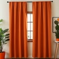 thumbnail image 1 of Xuniizn Blackout Curtains for Bedroom Thermal Insulated - 100%Polyester Black Out Curtains 2 Panels Set Room Darkening Window Curtains for Living Room, Orange, 1 of 3