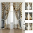 thumbnail image 1 of Xuniizn Blackout Curtains for Bedroom Thermal Insulated - Polyester Black Out Curtains 2 Panels Set Room Darkening Window Curtains for Living Room, 1 of 4