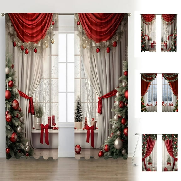 Xuniizn Blackout Curtains for Bedroom Thermal Insulated - Polyester Black Out Curtains 2 Panels Set Room Darkening Window Curtains for Living Room
