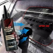 Xuniizn Car Cleaning Kit - Glass Polish: 2025 Traceless Glass Polish (150ml, Plastic), d3 Glass Polishing Liquid Set (2 Polishes   1 Sponge), Liquid Glass Car Polish