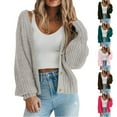 thumbnail image 1 of Xuniizn Cardigan Sweaters for Women Knit Long Sleeve Cotton Sweater Fashion Button Down Work Causal Cardigan Jacket Outfits Fall Clothes, 1 of 6