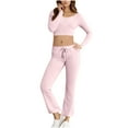 thumbnail image 1 of Xuniizn Casual Outfits for Women, Long Sleeve Button Down Stand Collar Cardigan and Drawstring Straight Wide Leg Flowy Pants, Lightweight Soft Comfy Breathable Vacation Beach Matching Sets, 1 of 8