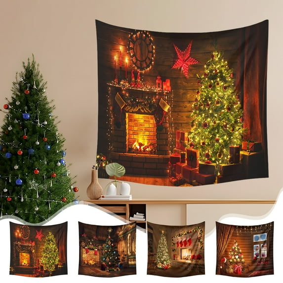 Xuniizn Christmas Backdrops for Photography, Christmas Tapestry for Party Decor, Christmas Photo Backdrop for Christmas Wall Decorations, Xmas Tree Photography Backdrop Christmas Decorations for Home