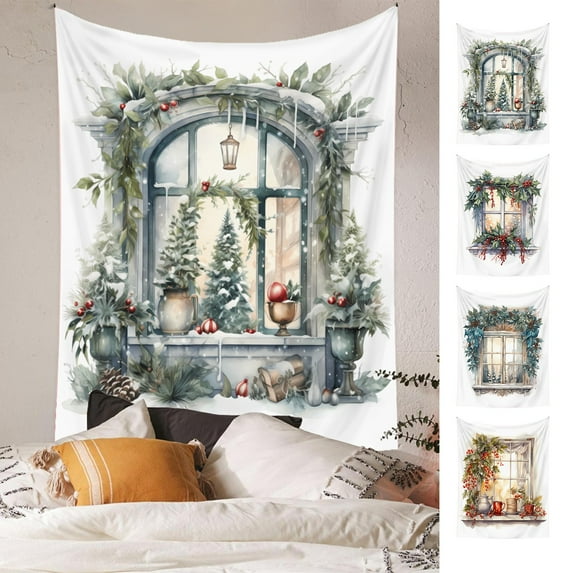 Xuniizn Christmas Backdrops for Photography, Christmas Tapestry for Party Decor, Christmas Photo Backdrop for Christmas Wall Decorations, Xmas Tree Photography Backdrop Christmas Decorations for Home