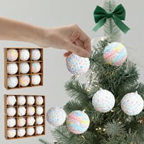 Xuniizn Christmas Ball Ornaments 9Pcs Candy Colored Foam Balls Christmas Tree Ornaments for Hanging Decorations, Shatterproof Christmas Ornaments Set for Xmas Tree, Holiday, Wedding, Party