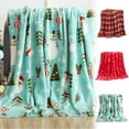 thumbnail image 1 of Xuniizn Christmas Blanket for Couch, Soft Christmas Throw Blanket, Warm Thicken Flannel Sherpa Blanket Microfiber Machine Washable for Bedroom, Fleece Blanket, Christmas Decorations for Home, 1 of 7