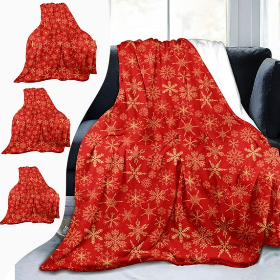 Xuniizn Christmas Blanket for Couch, Soft Christmas Throw Blanket, Warm Thicken Flannel Sherpa Blanket Microfiber Machine Washable for Bedroom, Fleece Blanket, Christmas Decorations for Home