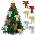 thumbnail image 1 of Xuniizn Christmas Bows Large Christmas Tree Bows 2Pcs Red Velvet Bows for Christmas Tree Hand Tied Easy Hanging Holiday Christmas Ornaments Party Door Gifts, Christmas Decoration for Home, 1 of 8