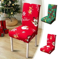 Xuniizn Christmas Chair Covers for Dining Chairs, Washable Dining Chair Covers, Dining Room Chair Covers, Removable Slipcover for Holiday Party, Christmas Decorations for Home