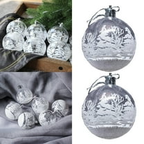 Xuniizn Christmas Ornaments 6Pcs Christmas Ball Ornaments with Strings, Shatterproof Christmas Bulbs, Hanging Decorations for Xmas Tree, Holiday, Wedding, Party