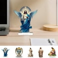 thumbnail image 1 of Xuniizn Christmas Ornaments 7x5x3" Acrylic Nativity Scene Standing Decorative, Nativity Sets & Figures Indoor Holiday Party Wedding Christmas Table Decorations, Christmas Decorations for Home, 1 of 7