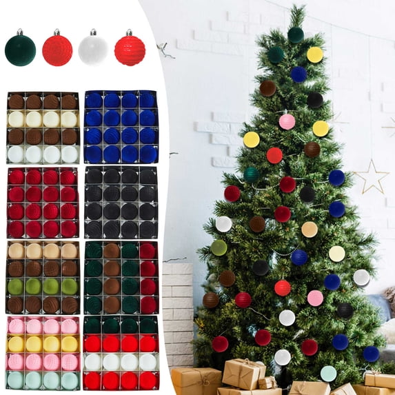 Xuniizn Christmas Ornaments Christmas Ball Ornaments with Strings, Shatterproof Christmas Bulbs, Hanging Decorations for Xmas Tree, Holiday, Wedding, Party