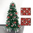 thumbnail image 1 of Xuniizn Christmas Ornaments Set - 12Pcs Christmas Ball Ornaments Tree Decorations,2.36 Inch Christmas Bulbs Ornaments For Christmas Tree Ornaments Tree Skirt Home Party Holiday Decor, Red, 1 of 8