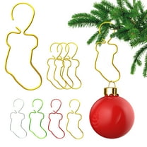 Xuniizn Christmas Ornaments Set - 50 Pcs Christmas Ornament Hooks Small Christmas Tree Ornament Hooks Mini Metal Ornament Hangers For Christmas Tree Decoration, Green