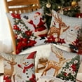 thumbnail image 1 of Xuniizn Christmas Pillow Covers 18x18 inch Set of 4 Xmas Decorations Soft Plush Faux Fur Wool Christmas Throw Pillow Cases Winter Holiday Decor for Sofa Living Room, 1 of 9