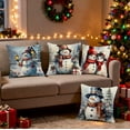 thumbnail image 1 of Xuniizn Christmas Pillow Covers 18x18 inch Xmas Decorations Soft Plush Faux Fur Wool Christmas Throw Pillow Cases Winter Holiday Decor for Sofa Living Room, 1 of 7