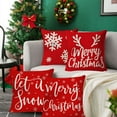 thumbnail image 1 of Xuniizn Christmas Pillow Covers 18x18 inch Xmas Decorations Soft Plush Faux Fur Wool Christmas Throw Pillow Cases Winter Holiday Decor for Sofa Living Room, 1 of 7