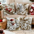 thumbnail image 1 of Xuniizn Christmas Pillow Covers 18x18 inch Xmas Decorations Soft Plush Faux Fur Wool Christmas Throw Pillow Cases Winter Holiday Decor for Sofa Living Room, 1 of 7