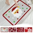 thumbnail image 1 of Xuniizn Christmas Rug Outdoor Christmas DoorMat, 100%Polyester Christmas Door Mat, Red & White Snowflake Christmas Rugs for Living Room, 24x16" Christmas Mat Holiday Collection Front Porch Entryway, 1 of 7