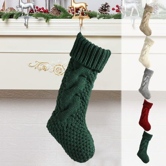 Xuniizn Christmas Stockings Bulk, Assorted Festive Xmas Stockings for Fireplace Mantel Decor, Traditional Holiday Ornaments, Christmas Decorations for Home, 100%Polyester, White