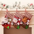 thumbnail image 1 of Xuniizn Christmas Stockings Bulk, Assorted Festive Xmas Stockings for Fireplace Mantel Decor, Traditional Holiday Ornaments, Christmas Decorations for Home, Non-woven Fabric, Red, 1 of 9