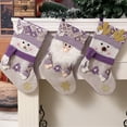 thumbnail image 1 of Xuniizn Christmas Stockings Bulk, Assorted Festive Xmas Stockings for Fireplace Mantel Decor, Traditional Holiday Ornaments, Christmas Decorations for Home, Polyester, Purple, 1 of 7