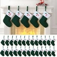 thumbnail image 1 of Xuniizn Christmas Stockings with Letters, 8" Knitted Personalized Large Green Christmas Stocking White Cuff for Holiday Xmas Tree Fireplace Party Decor Ornaments, Christmas Decorations, 1 of 2