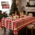 thumbnail image 1 of Xuniizn Christmas Tablecloth Wrinkled Cheesecloth Christmas Tablecloths - Bohemian Christmas Table Cloth Rectangular Table Cover for Holiday, Wedding Party Christmas Decorations for Home, 1 of 7