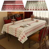 Xuniizn Christmas Tablecloth Wrinkled Cheesecloth Christmas Tablecloths - Bohemian Christmas Table Cloth Rectangular Table Cover for Holiday, Wedding Party Christmas Decorations for Home