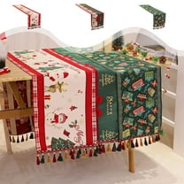 Xuniizn Christmas Tablecloth Wrinkled Cheesecloth Christmas Tablecloths - Bohemian Christmas Table Cloth Rectangular Table Cover for Holiday, Wedding Party Christmas Decorations for Home