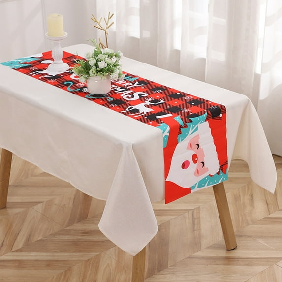 Xuniizn Christmas Tablecloth Wrinkled Cheesecloth Christmas Tablecloths - Bohemian Christmas Table Cloth Rectangular Table Cover for Holiday, Wedding Party Christmas Decorations for Home