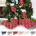thumbnail image 1 of Xuniizn Christmas Tree Skirt 35" Red Plush Small Xmas Tree Skirt Christmas Decorations Indoor Faux Fur Christmas Tree Ornaments Xmas Decorations for Merry Christmas Party, Snowflake, 1 of 7