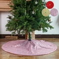 thumbnail image 1 of Xuniizn Christmas Tree Skirt Red Non-woven Fabric Tree Skirts for Xmas Decor, Party Festive Merry Christmas Decorations for Home, 35", 1 of 6