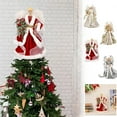 thumbnail image 1 of Xuniizn Christmas Tree Topper, 13" Lightweight Glitter Angel with LED Lights and Easy Clip, for 6-7.5 ft Artificial Xmas Tree Holiday Decor, Plastic, 1 of 5